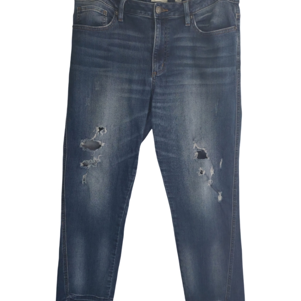 Miss‎ Me Distressed Skinny Jeans Women 32 Light Wash Raw Hem Excellent Denim